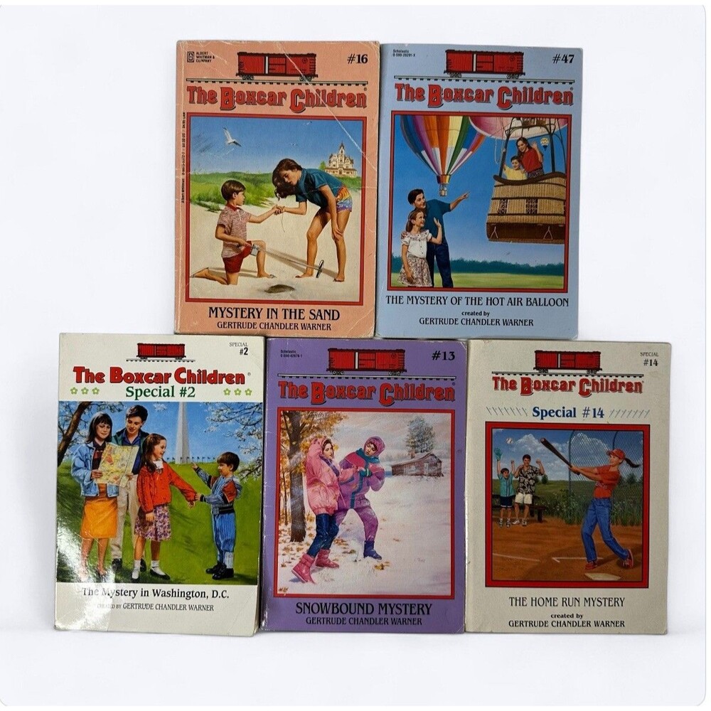 Lot of 5 The Boxcar Children Books 2 13 14 16 47 Gertrude Warner PB Vintage